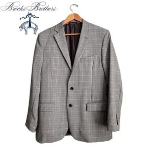 Brooks Brothers Plaid Check Blazer Sport Coat Suit Jacket Wool Fitzgerald Fit 42